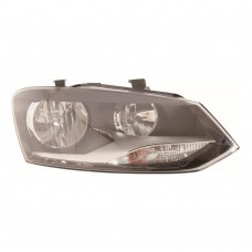 Volkswagen Polo 2014-2017 Twin Reflector Halogen Head Lamp Unit Driver Side